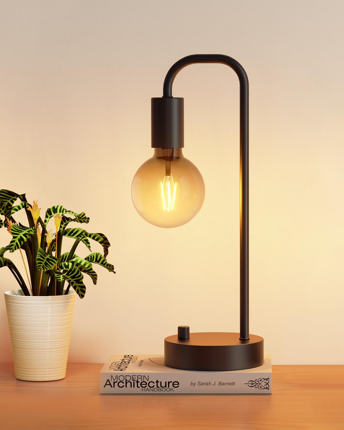 Dimmable Modern Black Bedside Lamp