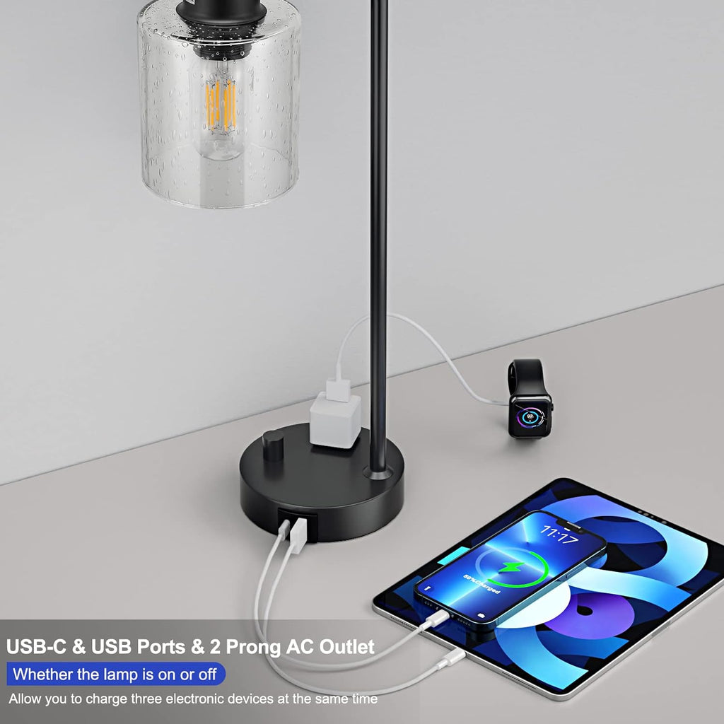 Dimmable Brown Nightstand Lamp - View 3