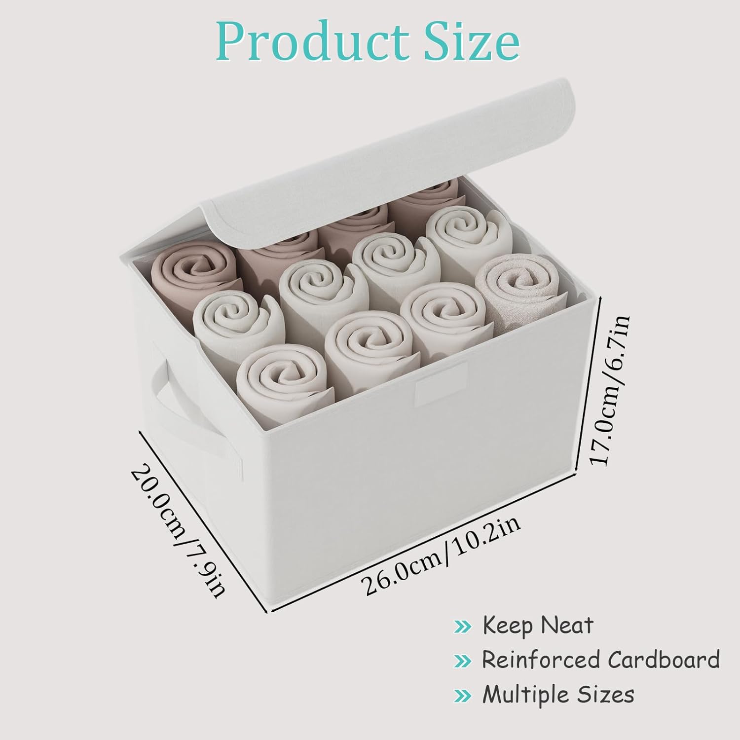 Beige Storage Bin — 2x7 - View 3