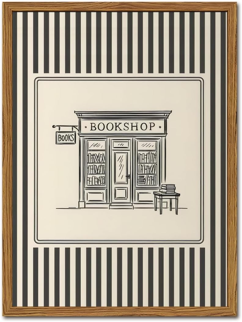 Framed Mid-Century Beige Wall Decor — 16" — 16"L x 12"W