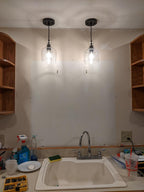 Farmhouse Black Ceiling Light — 1-Light - View 5