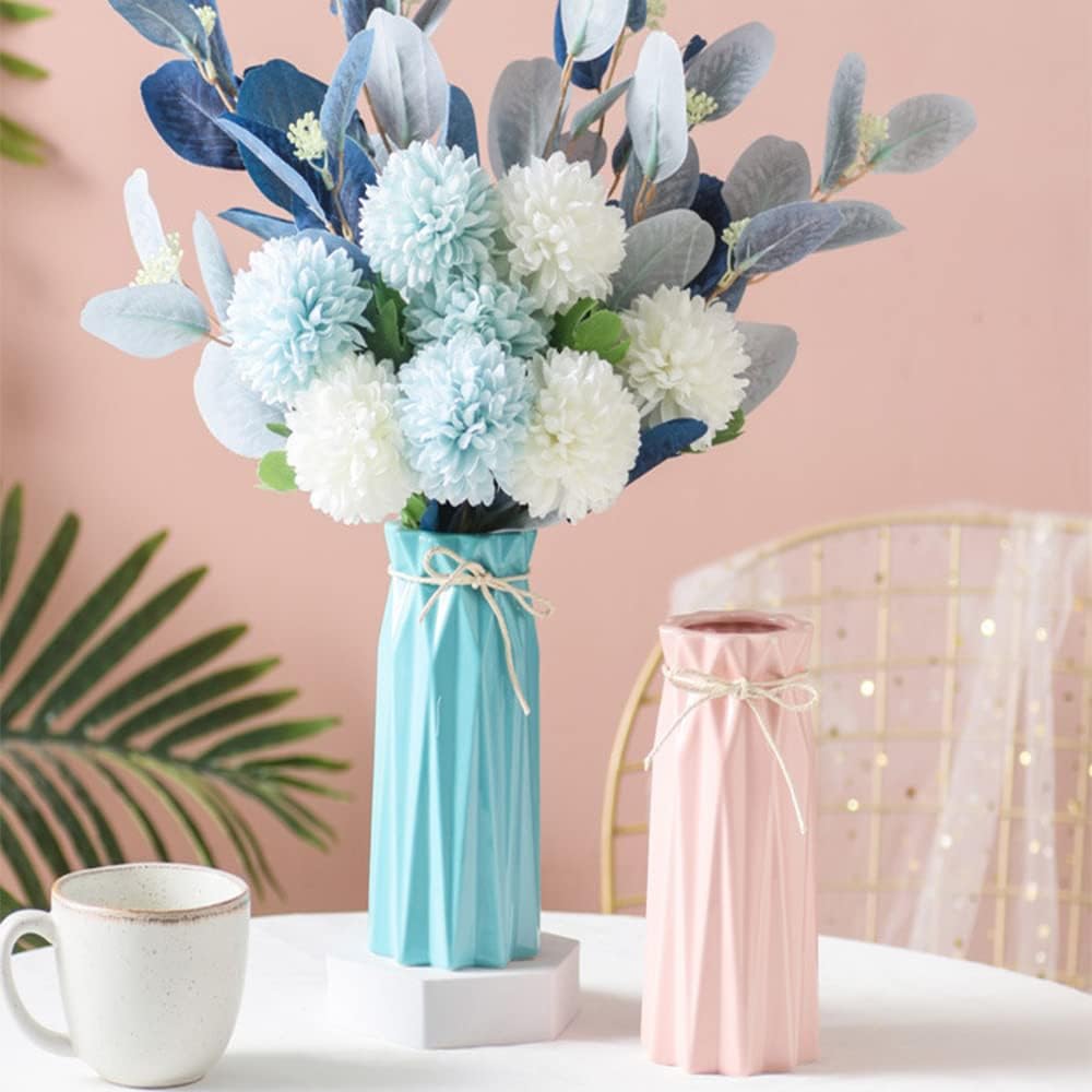 Farmhouse Blue Flower Vase — 9.5" - View 4