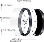 Battery Operated Glass Wall Clock — 12" - View 3