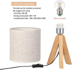 Linen Beige Nightstand Lamp — 4" - View 3