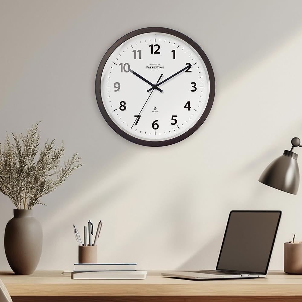 Mid-Century Gold Wall Clock — 10" - View 2