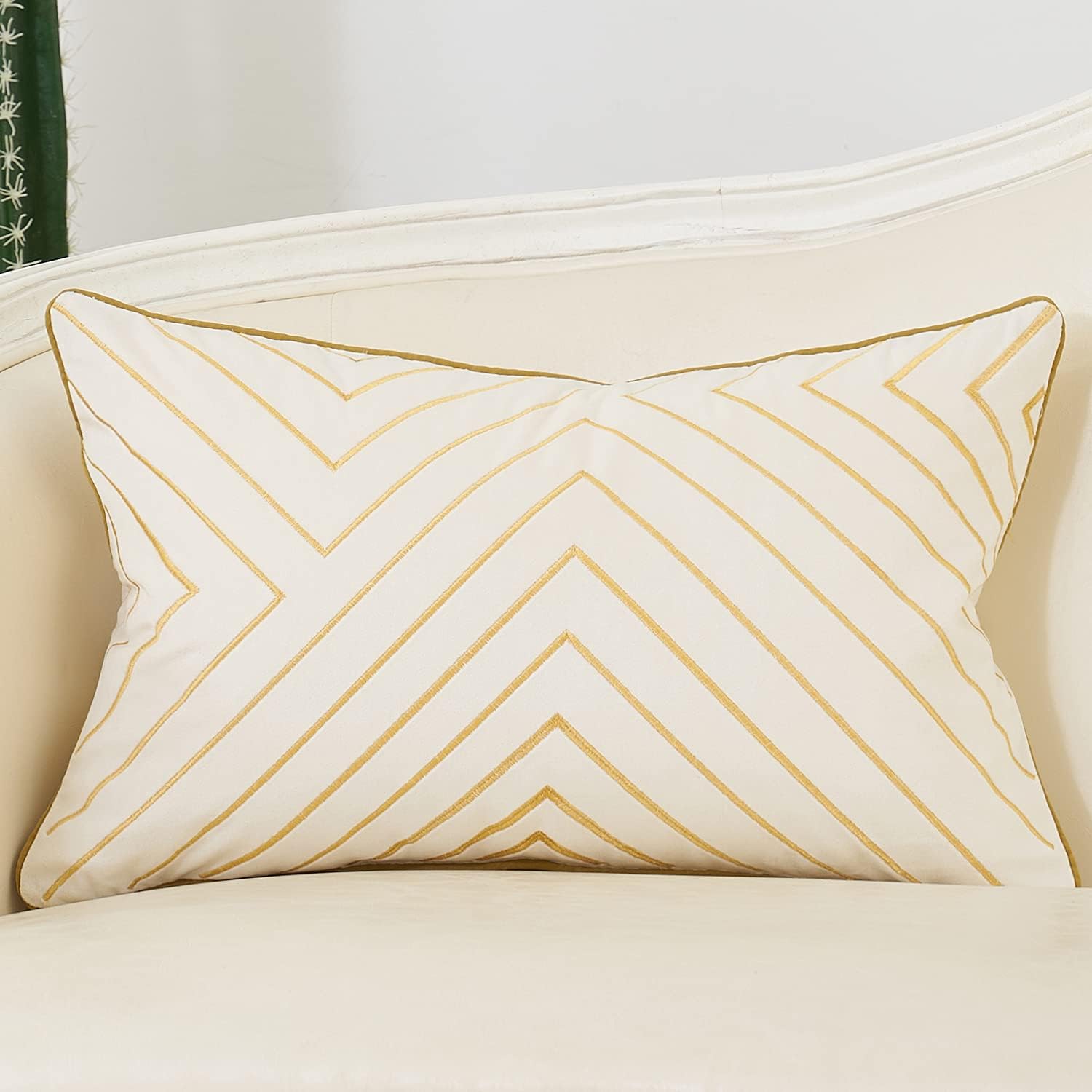 Velvet Luxe Black Throw Pillow Cover — 20" — White