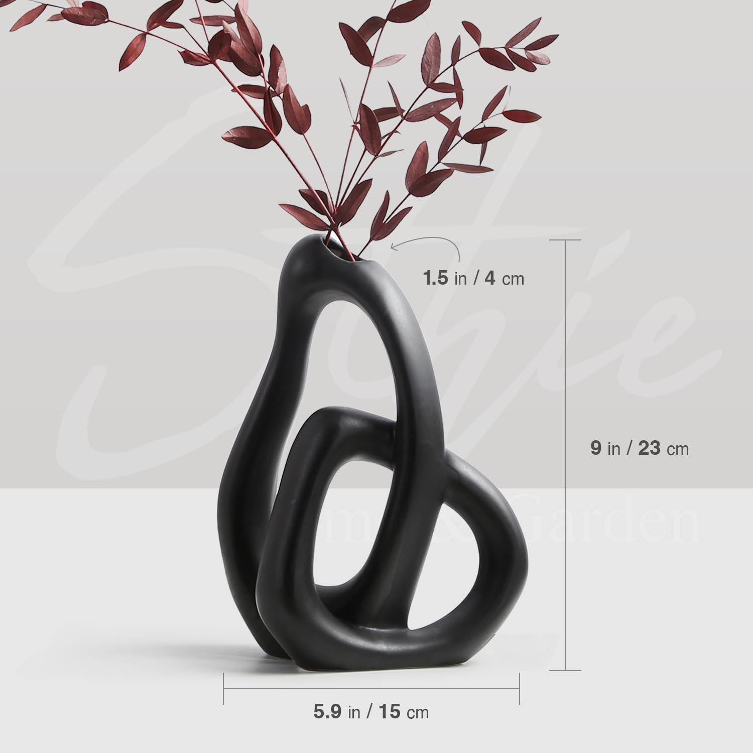 Boho Black Flower Vase - View 5
