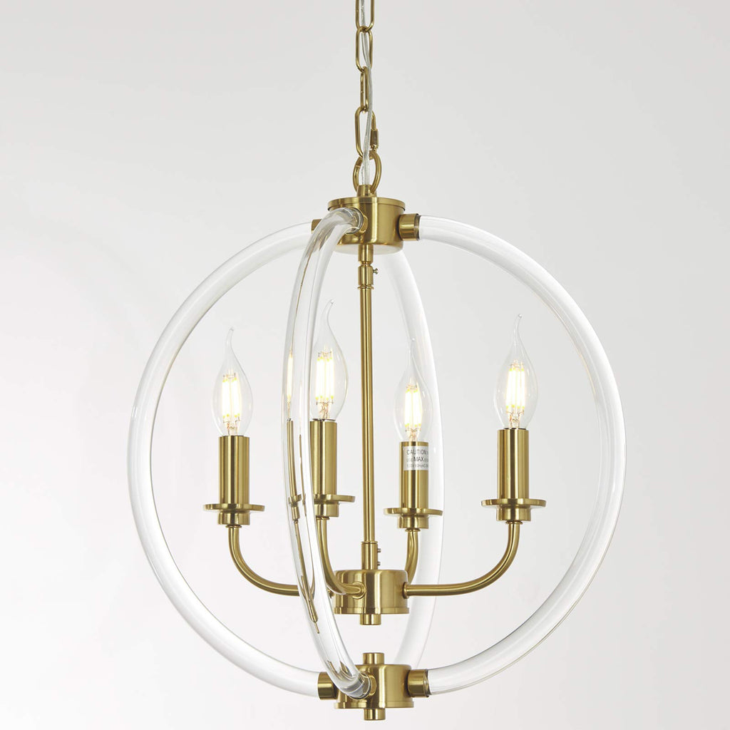 Farmhouse Metal Chandelier — 4-Light