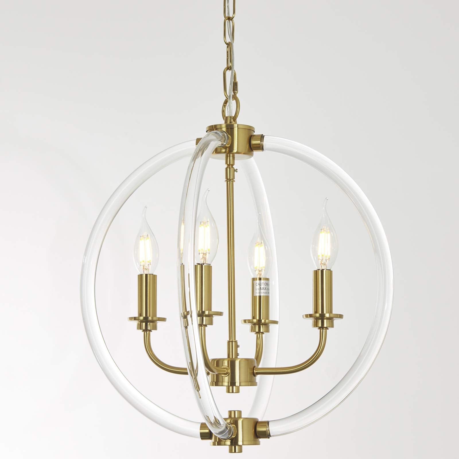 Farmhouse Metal Chandelier — 4-Light