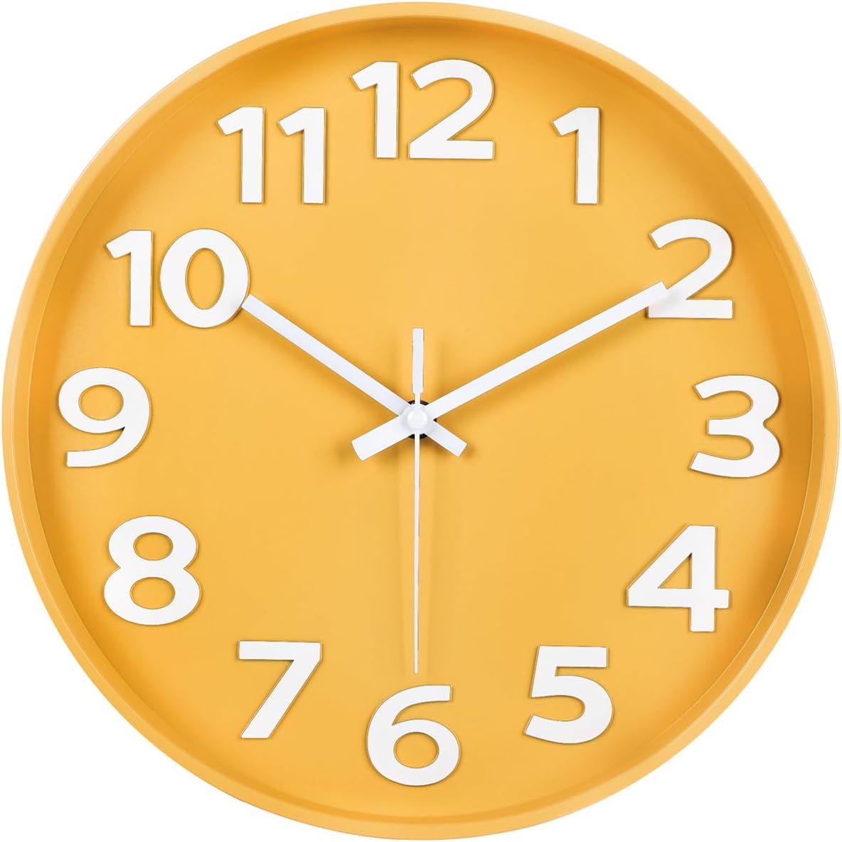 Modern Black Wall Clock — 12" - View 3