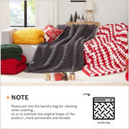 Knit Beige Throw Pillow — 50" - View 6