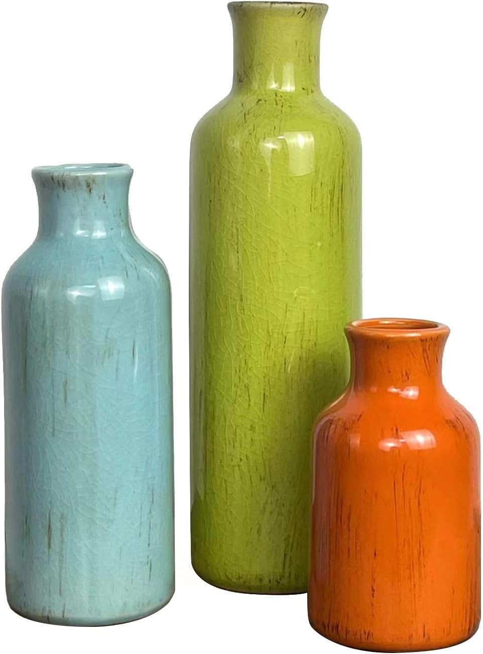 Farmhouse Ceramic Decorative Vase — Mutil-color