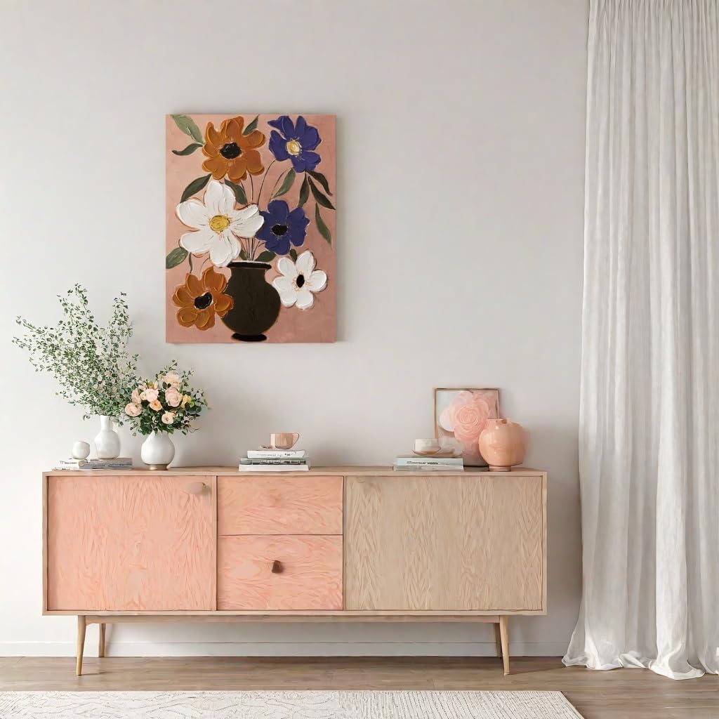 Boho Brown Canvas Wall Art — 12" — 16"L x 12"W