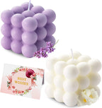Scented Blue Candle — 2x5 — White + Purple