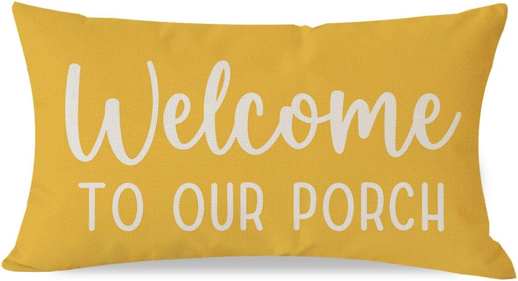 Lumbar Boho Beige Throw Pillow Cover — 20" — Yellow