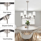 Modern Black Chandelier — 4-Light - View 2