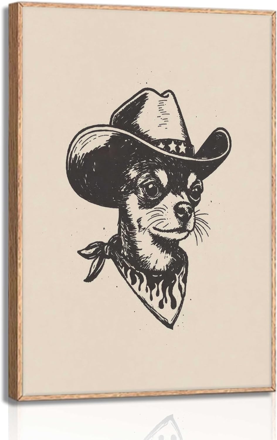 Unframed Pink Wall Decor — 16" — Dog Posters