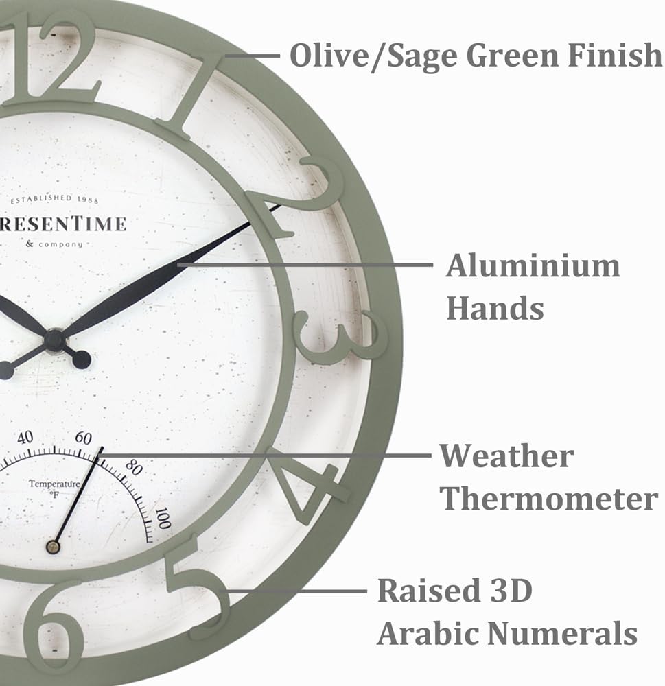 Farmhouse Gold Wall Clock — 13" - View 2