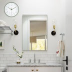 Battery Operated Modern Black Wall Clock — 8" - View 4