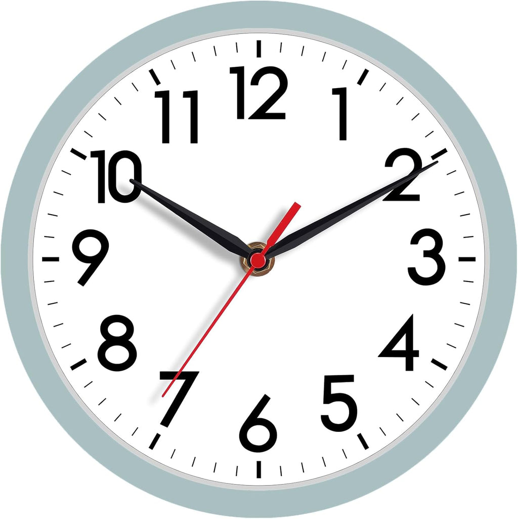 Battery Operated Black Wall Clock — 18" — P_blue Gray