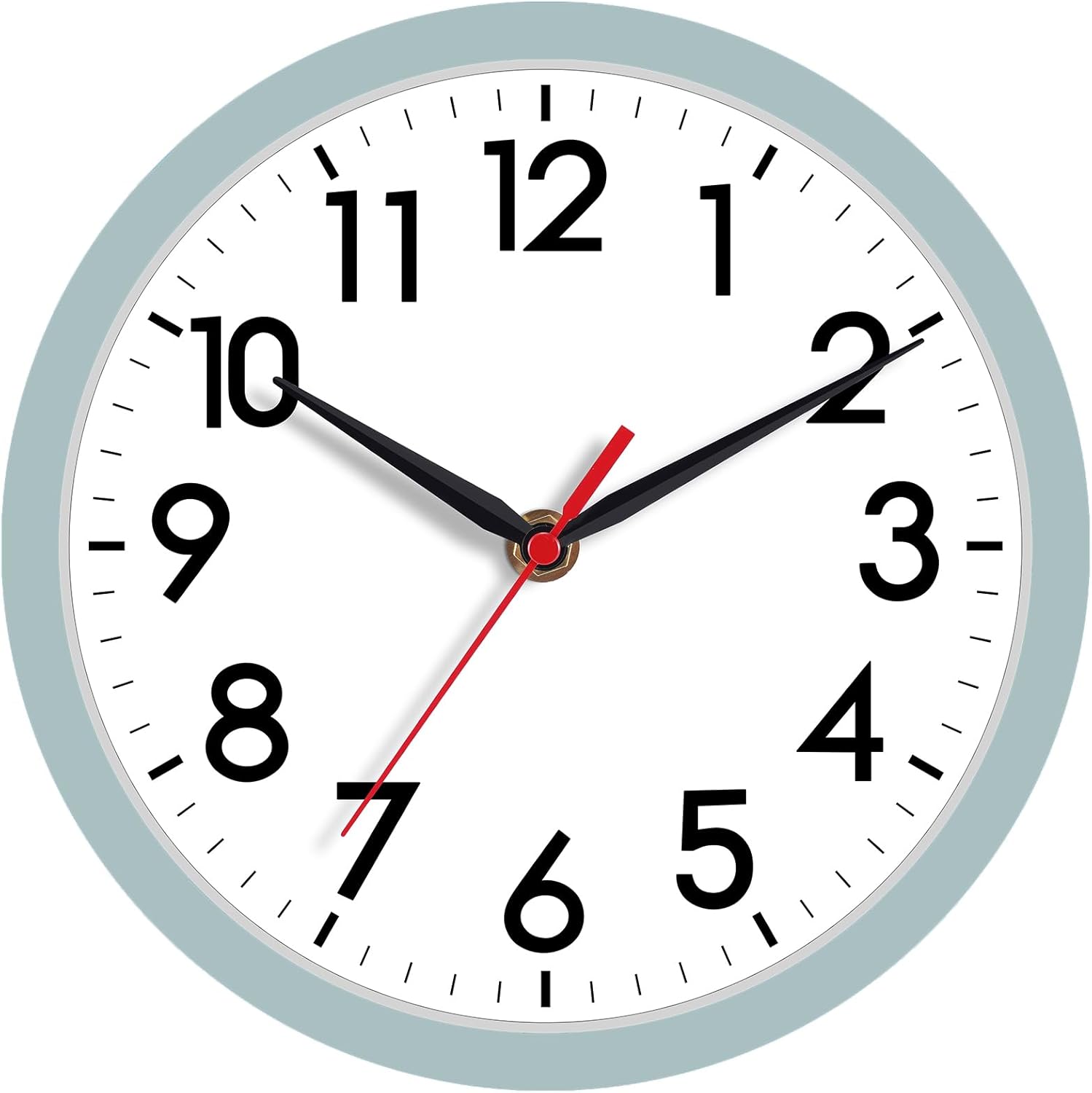 Battery Operated Black Wall Clock — 18" — P_blue Gray