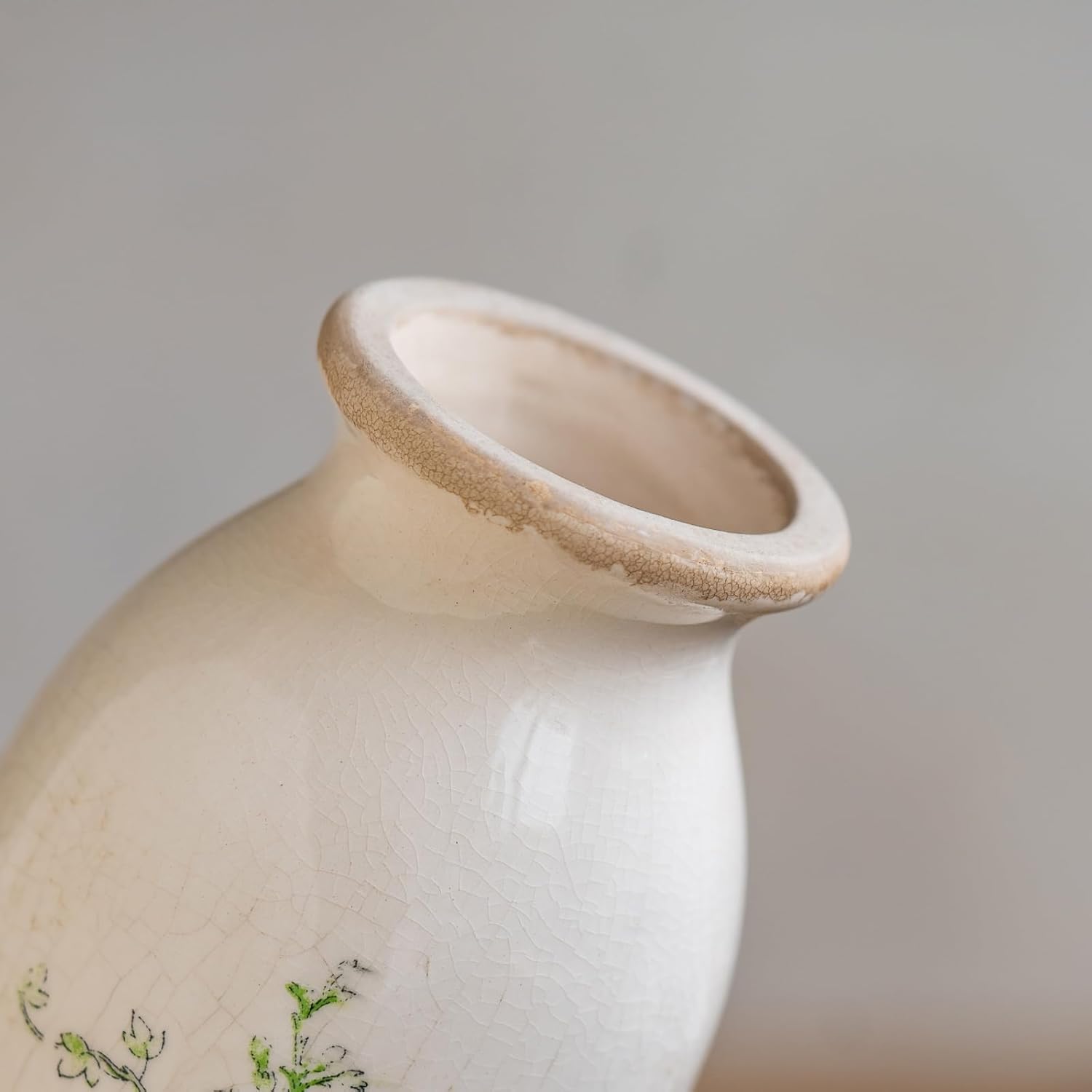 Vintage Farmhouse Green Vase Set — Set of 2 - View 3