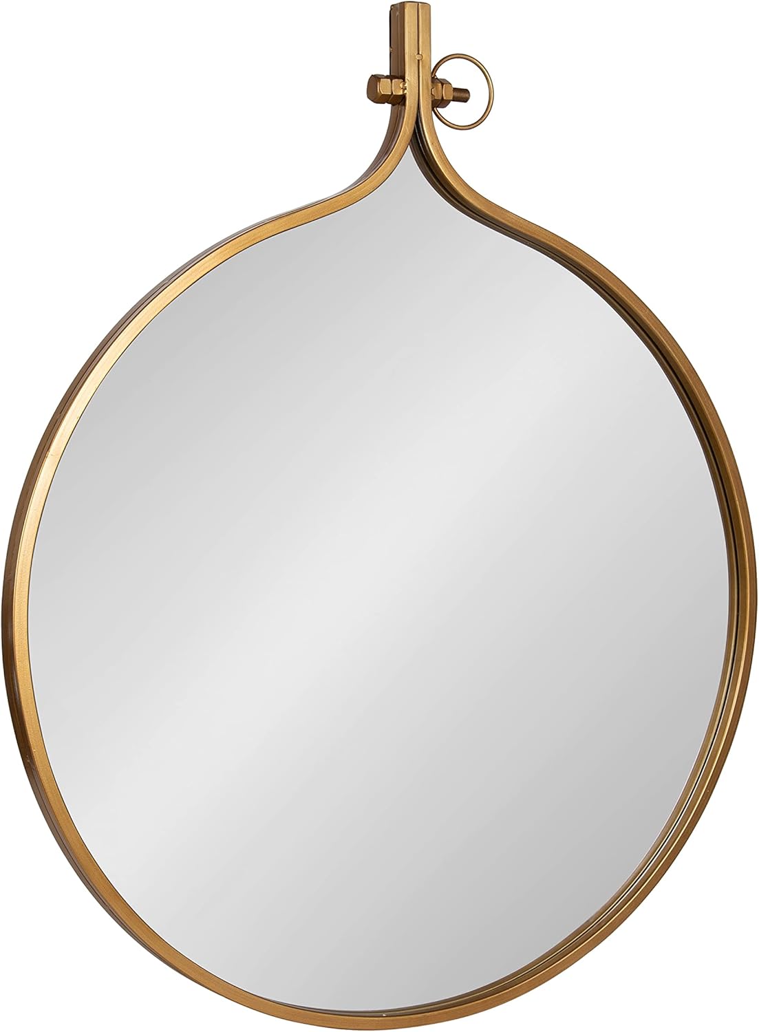 Framed Modern Black Wall Mirror — 28.5" — Gold