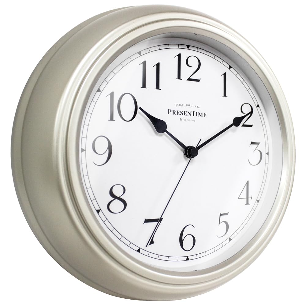 Modern Beige Wall Clock — 10"
