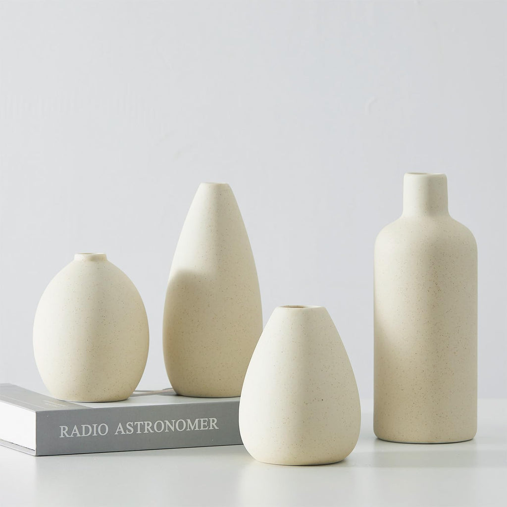 Boho Beige Flower Vase — 4set-beige