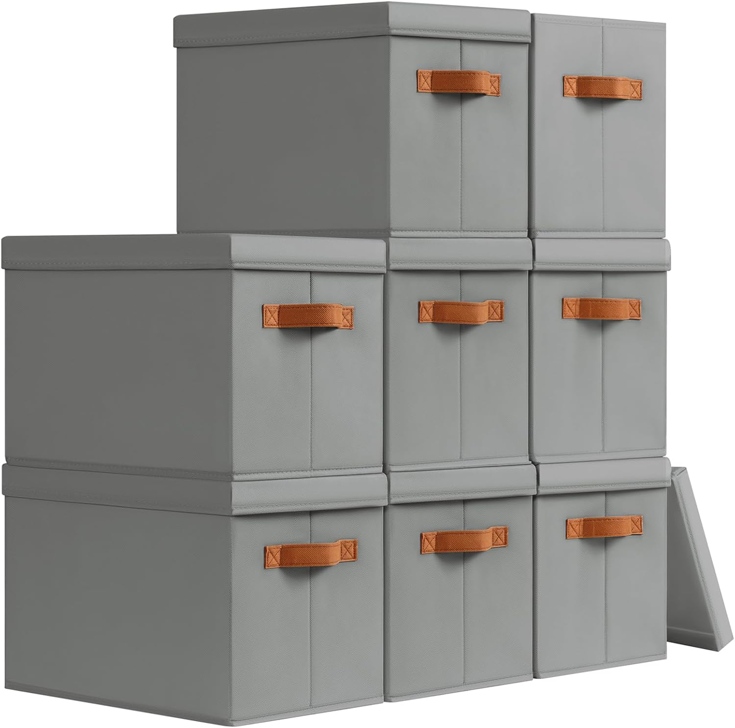 Beige Storage Bin — Grey