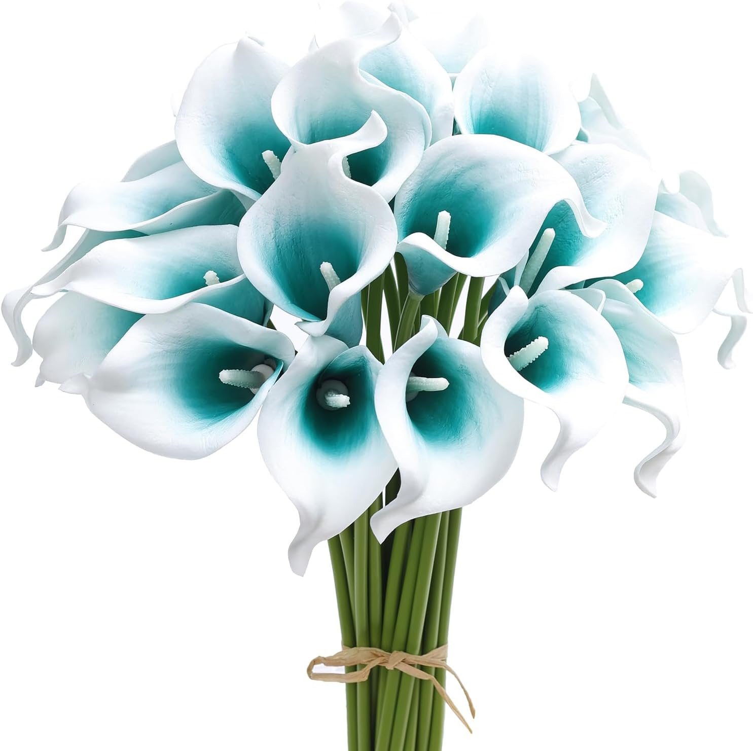 Blue Artificial Plant — Teal White