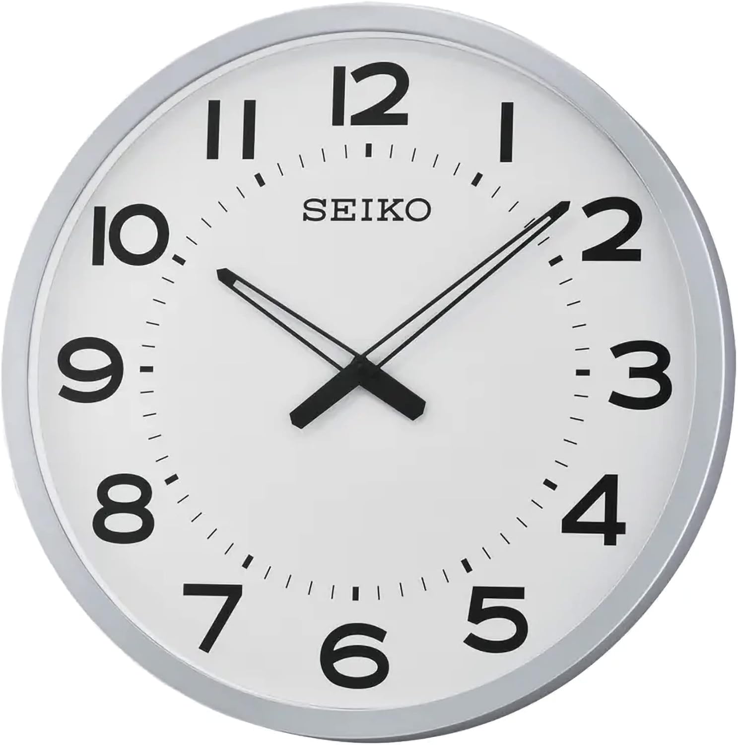 Black Wall Clock — 29" — Silver