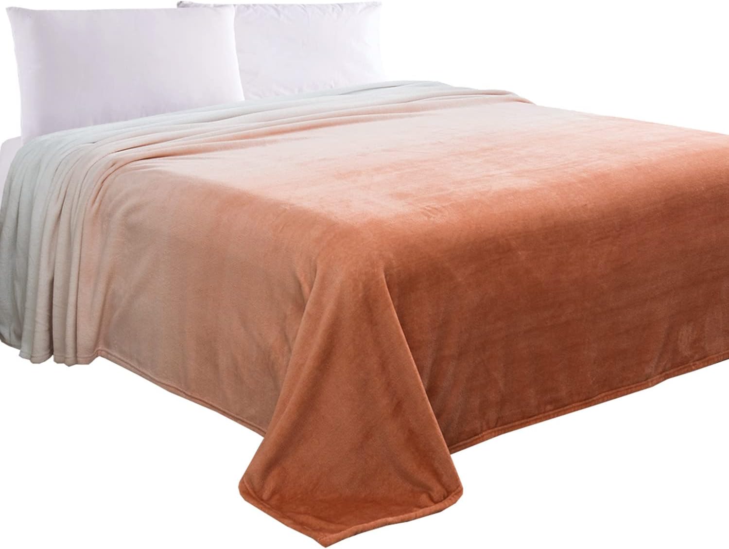 Luxe Beige Throw Pillow — Ombre Dusty Rose