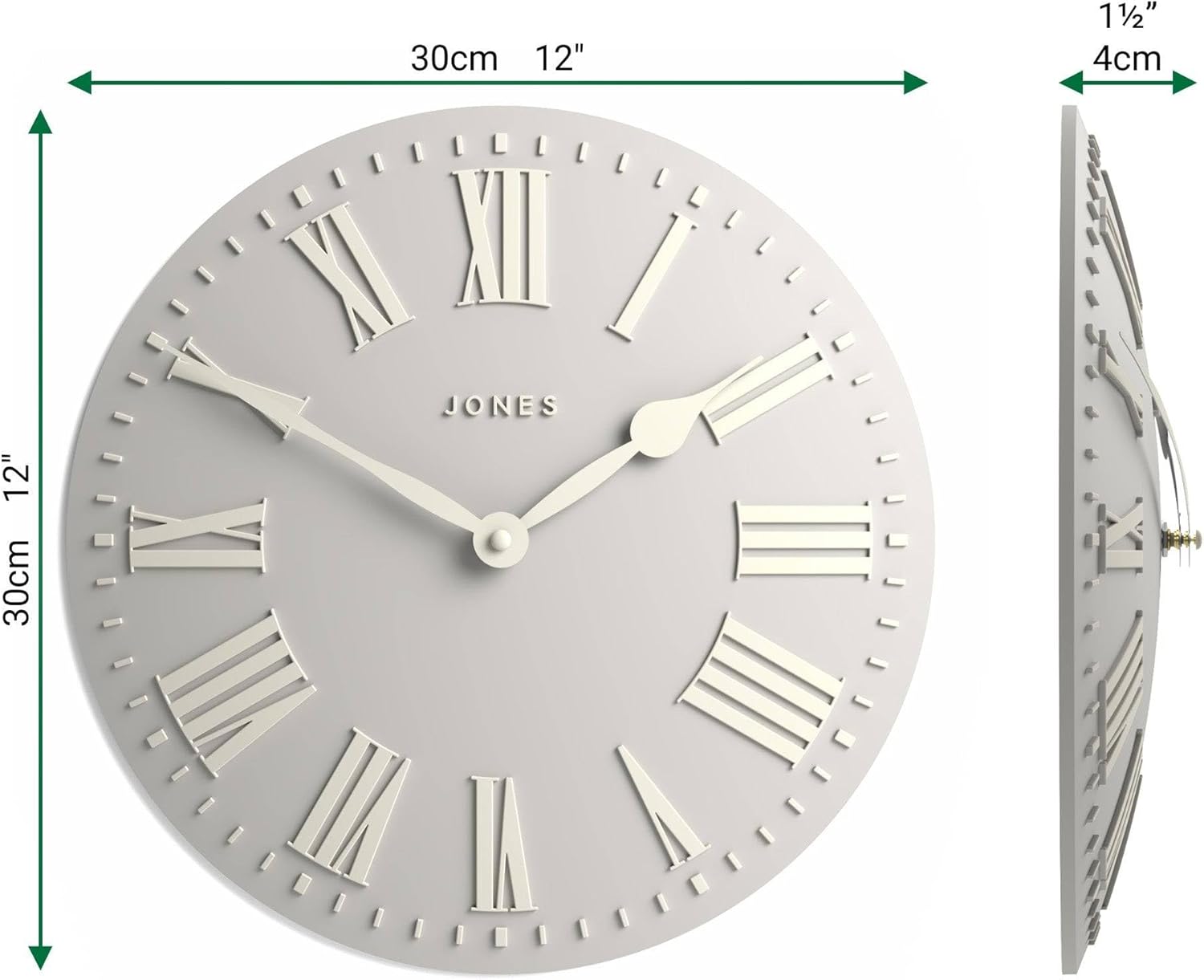 Modern Blue Wall Clock — 12" - View 3
