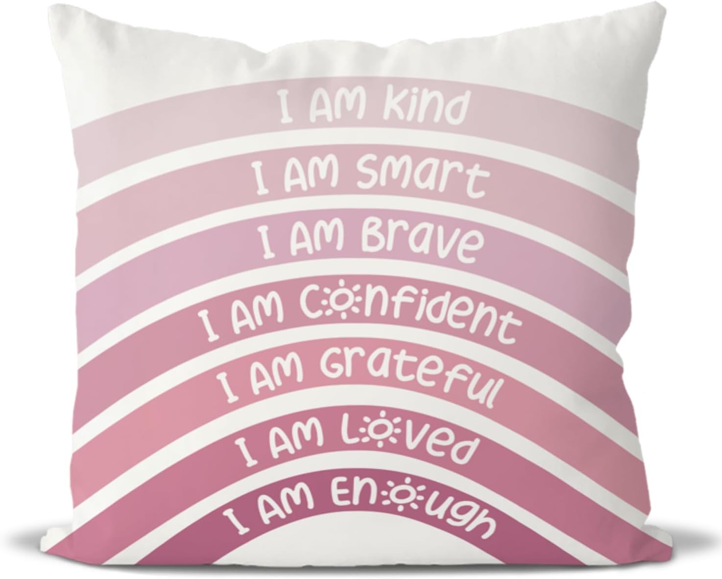 Blue Throw Pillow Cover — 18" — Pink