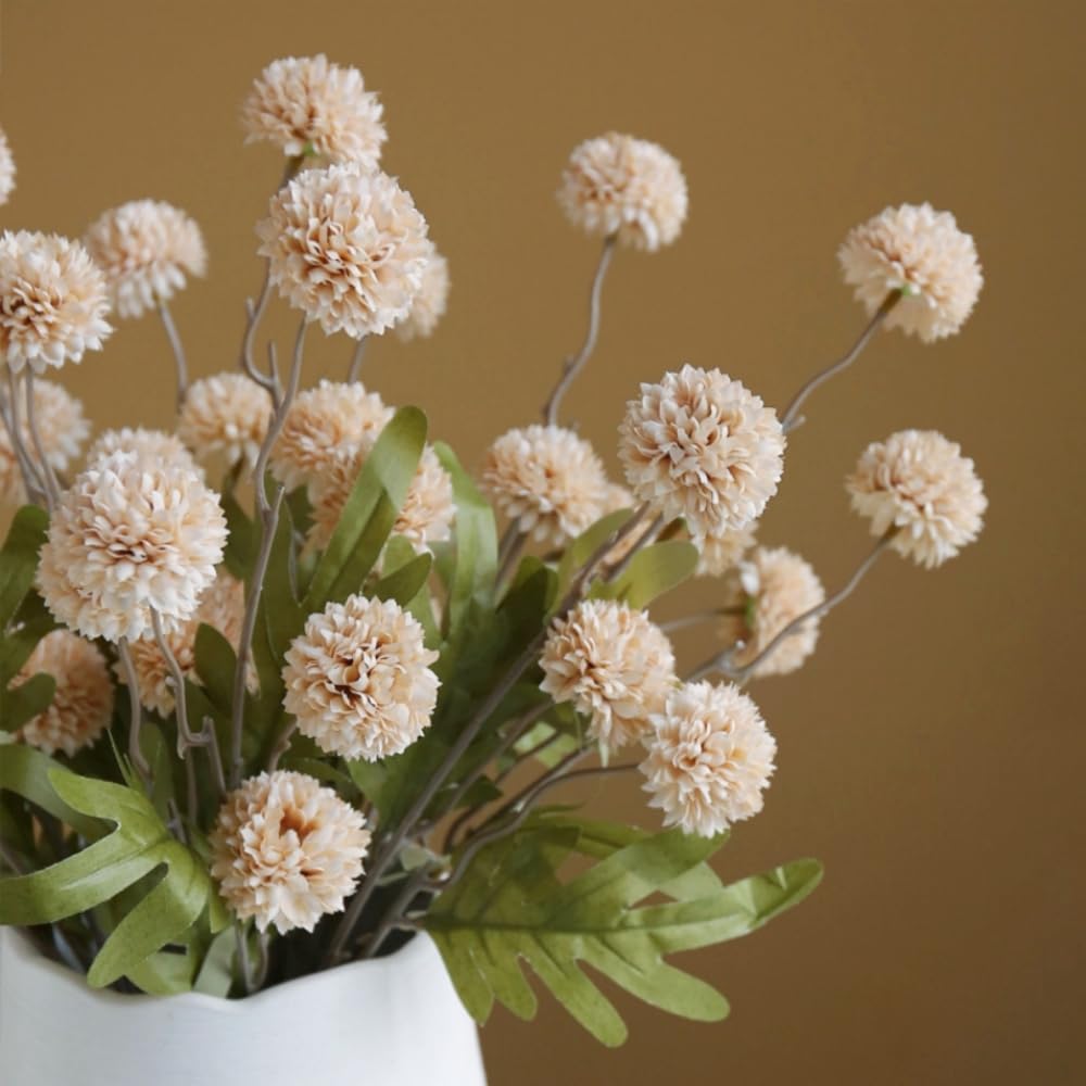 Pom Pom Beige Artificial Plant - View 2