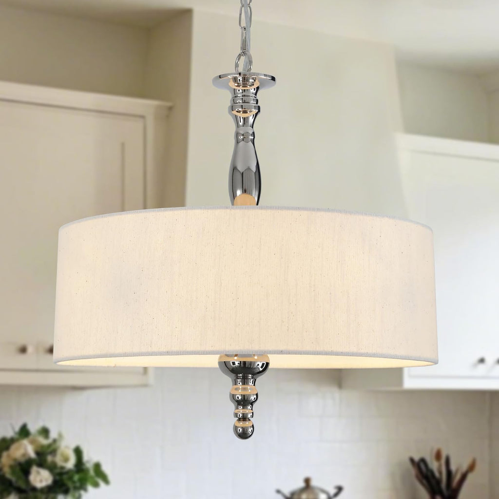 Adjustable Beige Chandelier — 4-Light — ZR310-4PNW-Beige