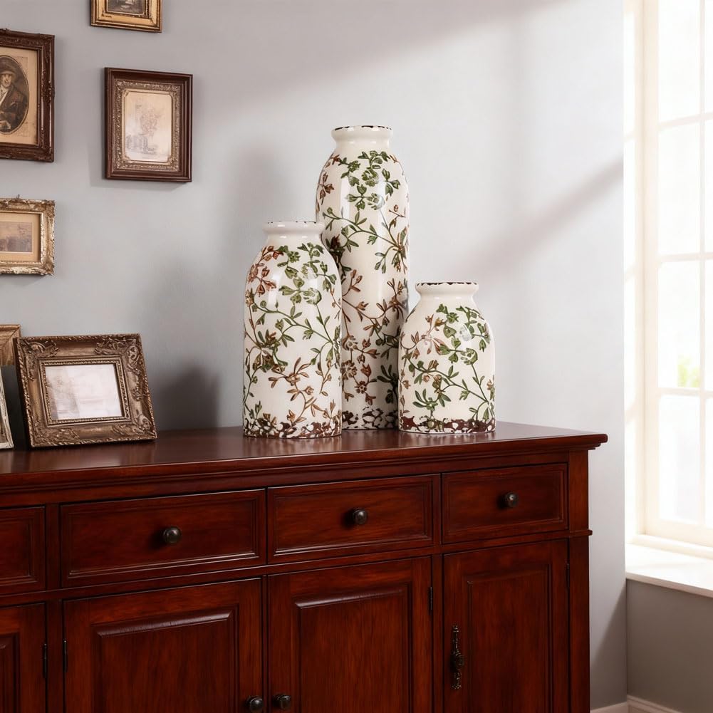 Farmhouse Beige Decorative Vase — Set of 3 - View 6