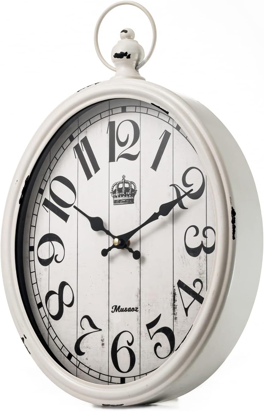 Battery Operated Farmhouse Black Wall Clock — 16" - View 3