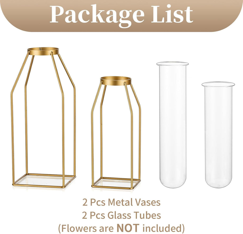 Luxe Metal Flower Vase — 8" - View 7