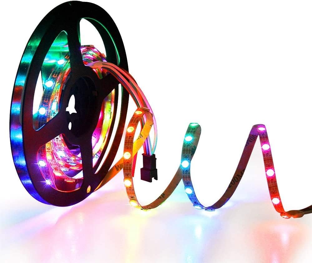 RGB Black LED Strip Light — White