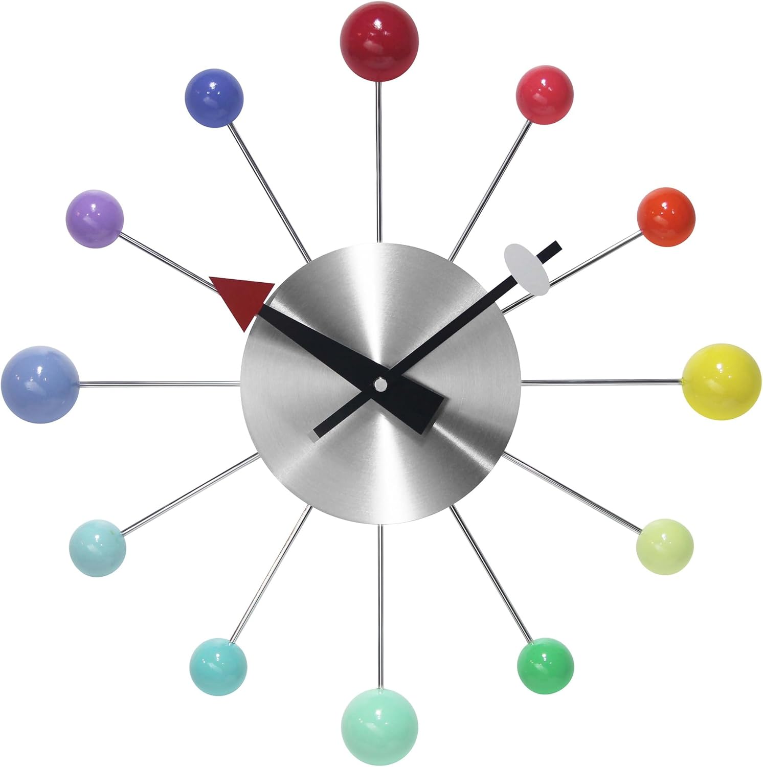 Green Wall Clock — 15" — Rainbow