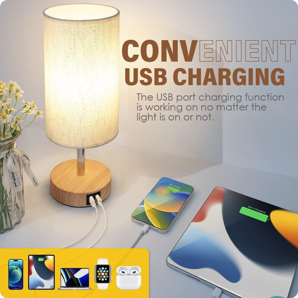 Dimmable Black Nightstand Lamp - View 3