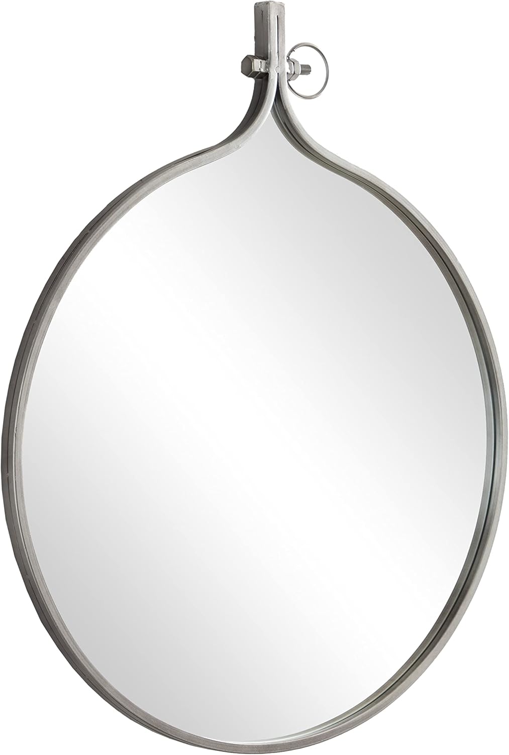 Framed Modern Black Wall Mirror — 28.5" — Grey