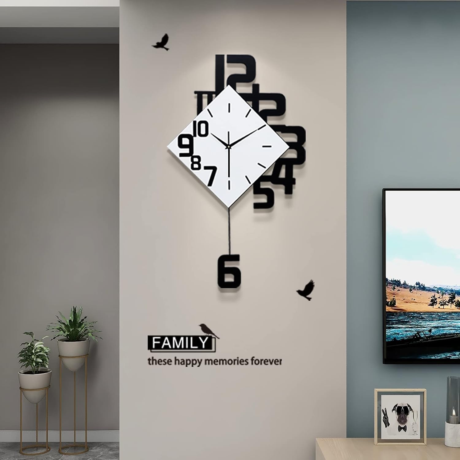 Battery Operated Modern Wood Wall Clock — 30" — Medium