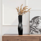 Modern Black Flower Vase — 16.34" - View 5