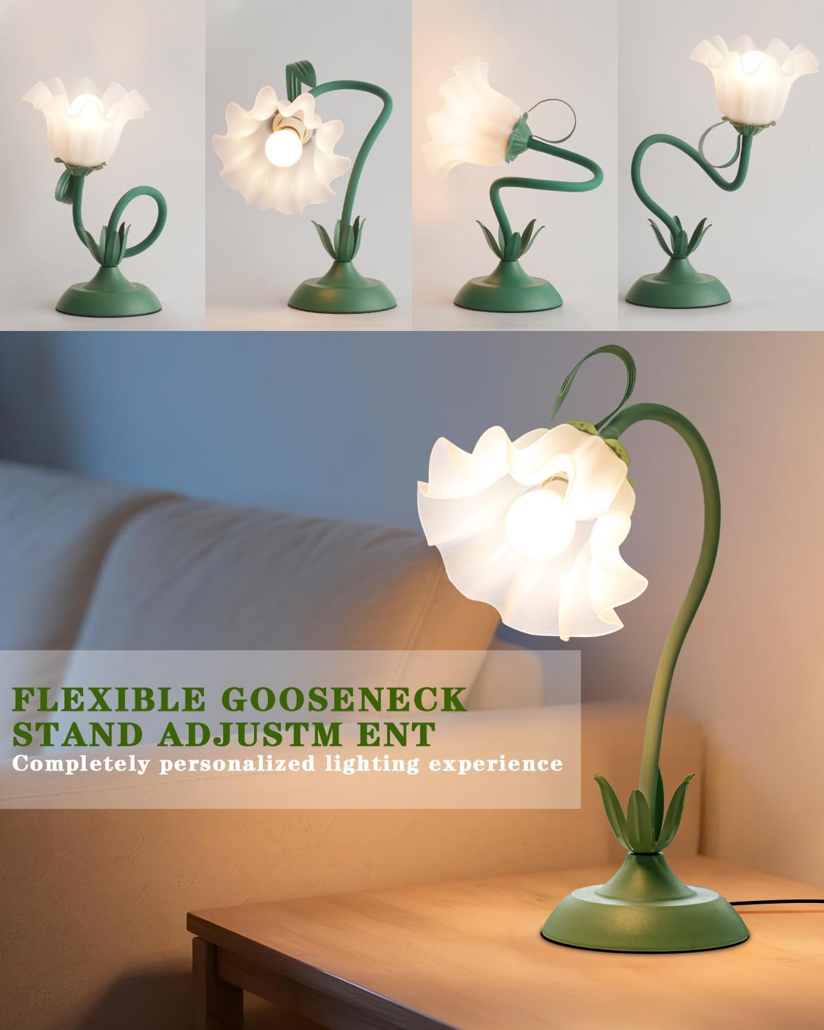 Vintage Blue Table Lamp - View 4