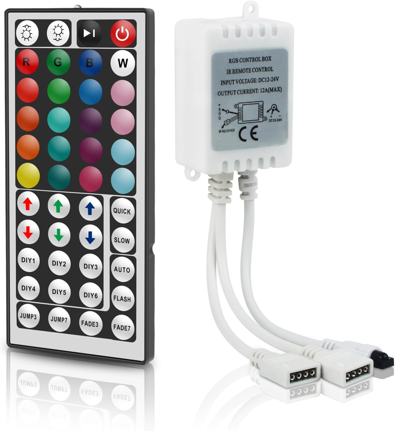 RGB Metal LED Strip Lights — 44Key Controller 2 port