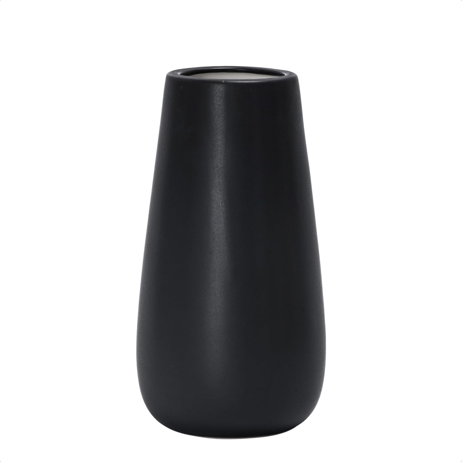 Oval Black Vase — 10" — 8 Inch