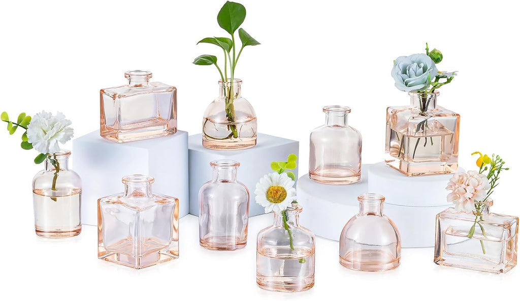 Gold Flower Vase — Set of 10 — Champagne